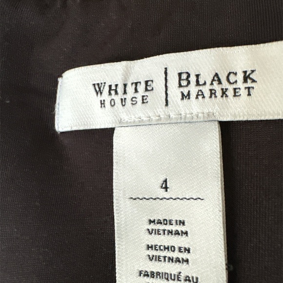 White House Black Market Women's Ponte Black Sleeveless Jumper Dress Size 4 - Picture 6 of 6